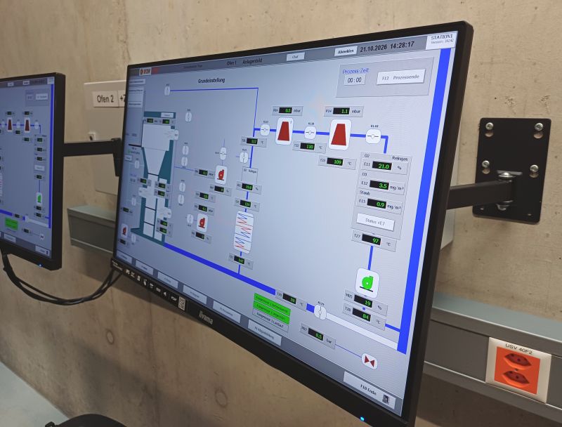 Un écran de surveillance gris